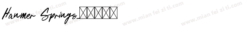 Hanmer Springs字体转换